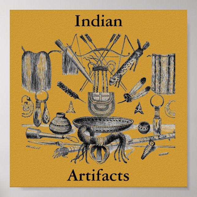Poster d'artefacts indiens (Devant)