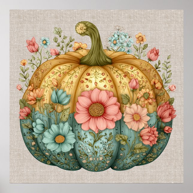 Poster d'artisanat Citrouille d'automne (Devant)