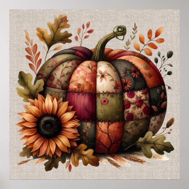Poster d'artisanat Citrouille d'automne (Devant)