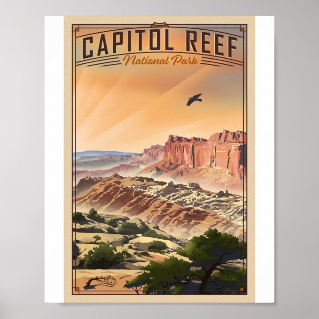 Poster d'artisanat du parc national du Capitol Ree (Devant)