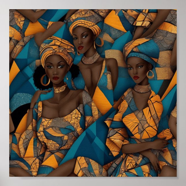 Poster d'artisanat féminin africain (Devant)