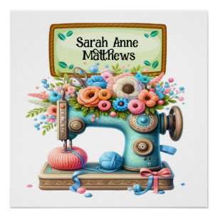 Poster d'artisanat tricot Crochet