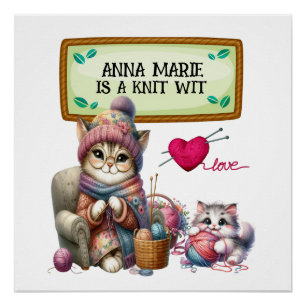 Poster d'artisanat tricot Crochet