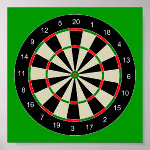 Poster darttarget_Vector_Clipart DARTS OBJECTIF DU TABLEA