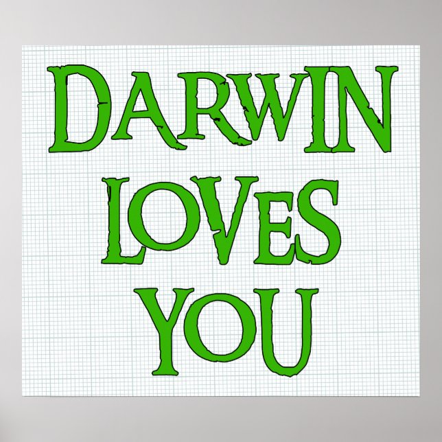 Poster Darwin Loves You (Devant)