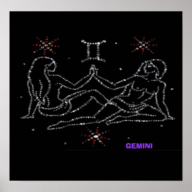 Poster d'Astrologie Gemini (Devant)
