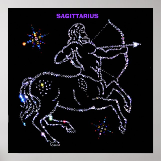 Poster d'astrologie Sagittarius (Devant)