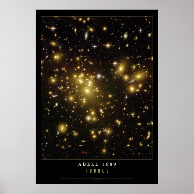 Poster d'astronomie Abell 1689 Galaxies (Devant)