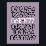 Poster Dated Wall Art - Distressed Style - 3 Children<br><div class="desc">------------ Display the special dates in your family with this unique wall art design featuring a fully customize-able personalized numeric design including: Spouse #1 Birth Date - Spouse #2 Birth Date - Wedding Date - Child #1 Birth Date - Child #2 Birth Date - Child #3 Birth Date - Click...</div>