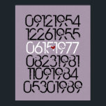 Poster Dated Wall Art - Distressed Style - 3 Children<br><div class="desc">------------ Display the special dates in your family with this unique wall art design featuring a fully customize-able personalized numeric design including: Spouse #1 Birth Date - Spouse #2 Birth Date - Wedding Date - Child #1 Birth Date - Child #2 Birth Date - Child #3 Birth Date - Click...</div>