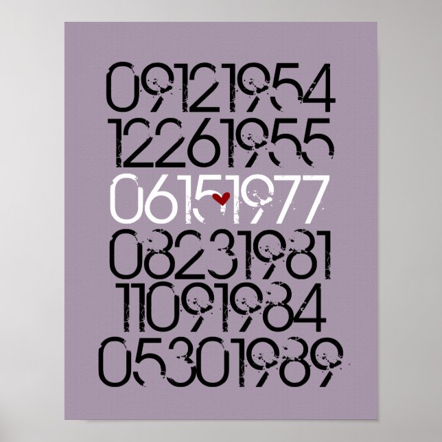 Poster Dated Wall Art - Distressed Style - 3 Children (Devant)