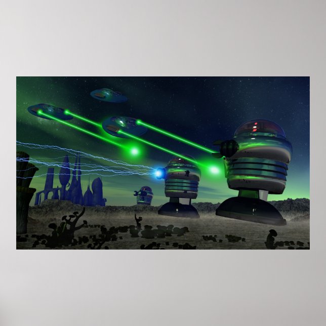 Poster d'attaque robotique (Devant)