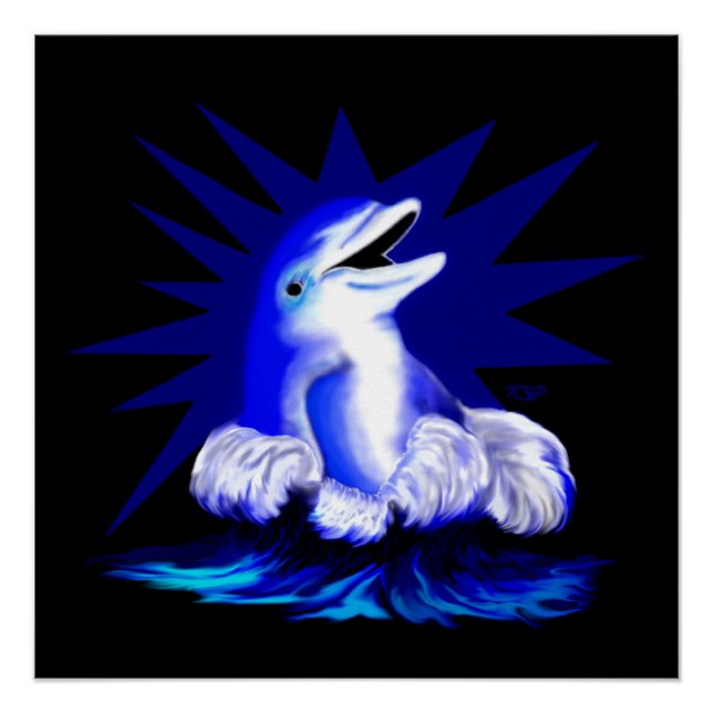 Poster Dauphin souriant (Devant)