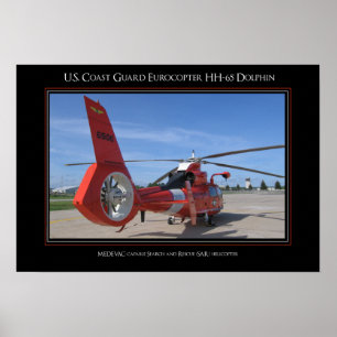 Poster Dauphin USCG Eurocopter HH-65