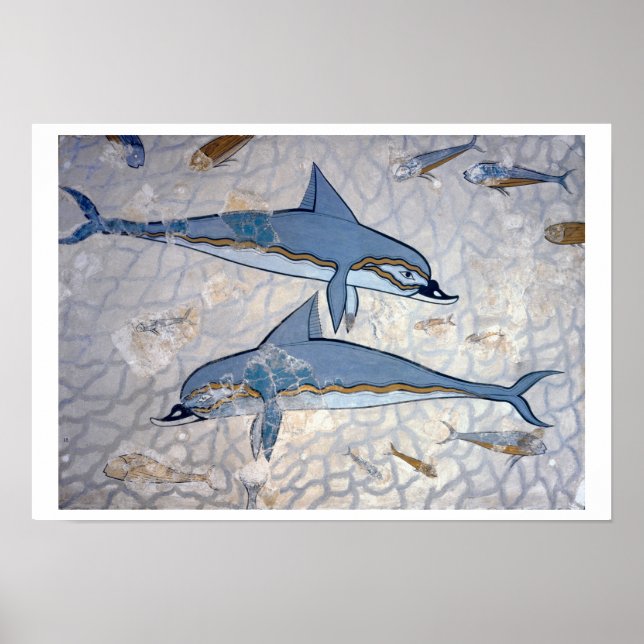Poster Dauphins (fresque) (Devant)