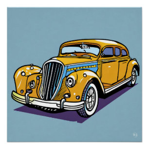 Poster d'auto brillant