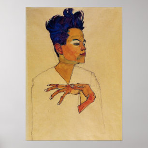 Poster d'auto-portrait Egon Schiele