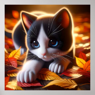 Poster d'automne Kitten