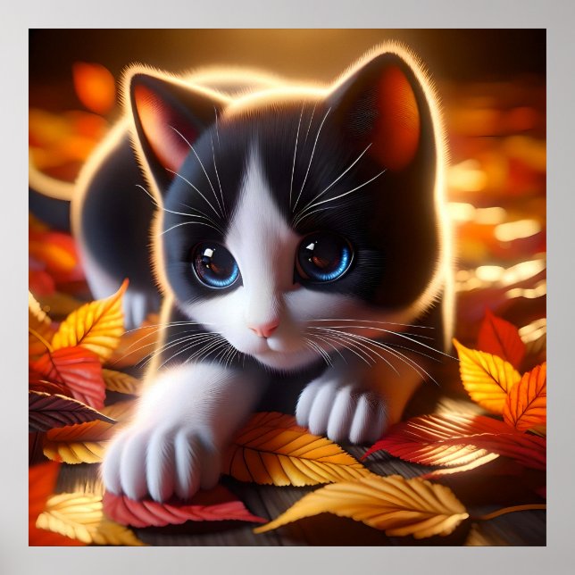 Poster d'automne Kitten (Devant)
