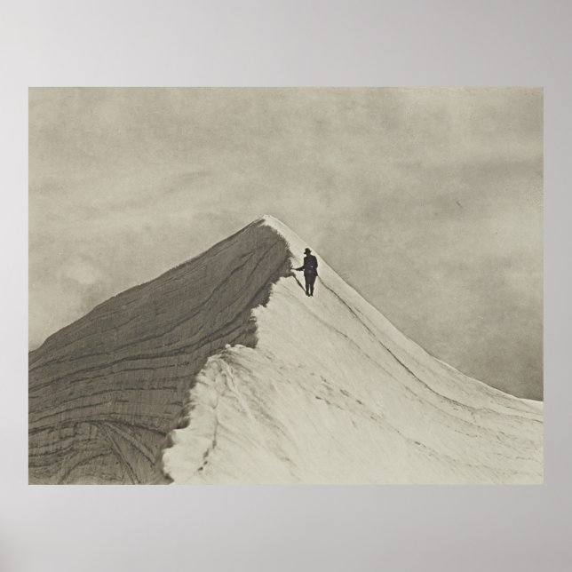 Poster d'aventure vintage Mt. Cook (Devant)