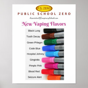 Poster d'avertissement anti-tabagisme