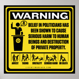 Poster d'avertissement des politiciens