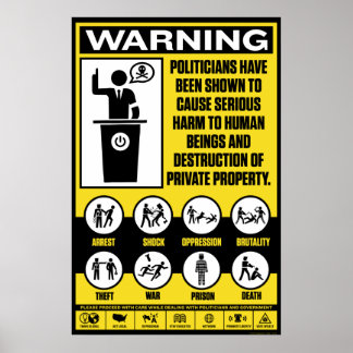 Poster d'avertissement des politiciens