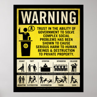 Poster d'avertissement du gouvernement