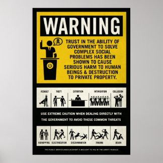 Poster d'avertissement du gouvernement