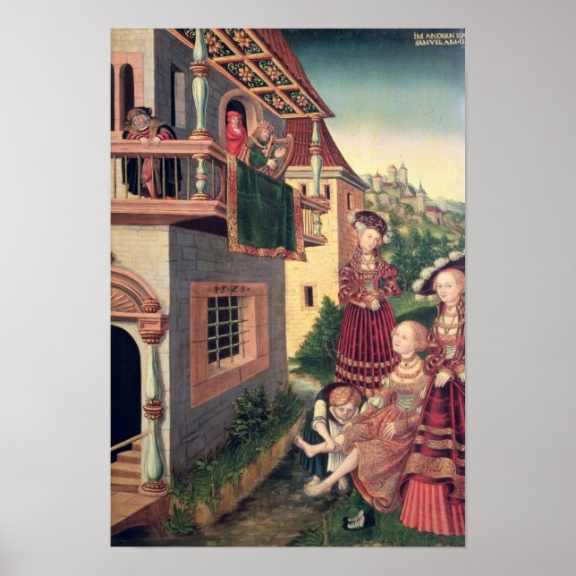 Poster David et Bathsheba, 1528 (Devant)