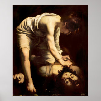 Poster David et Goliath - Caravaggio c.1610