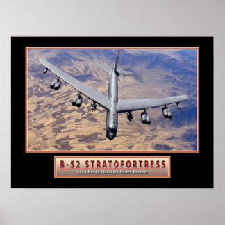 Poster d'avion militaire "B-52 Stratofortress" 24x
