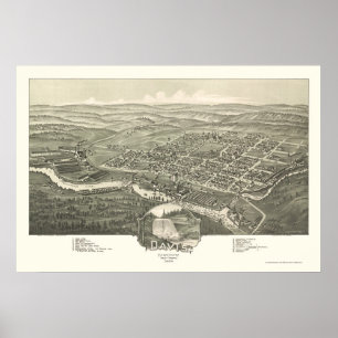 Poster Davis, WV Panoramic Map - 1898