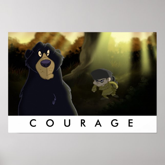 Poster Davy Crockett "Courage" Imprimer (Devant)