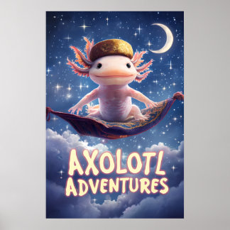 Poster d'Axolotl Adventures - Imaginaire de tapis 