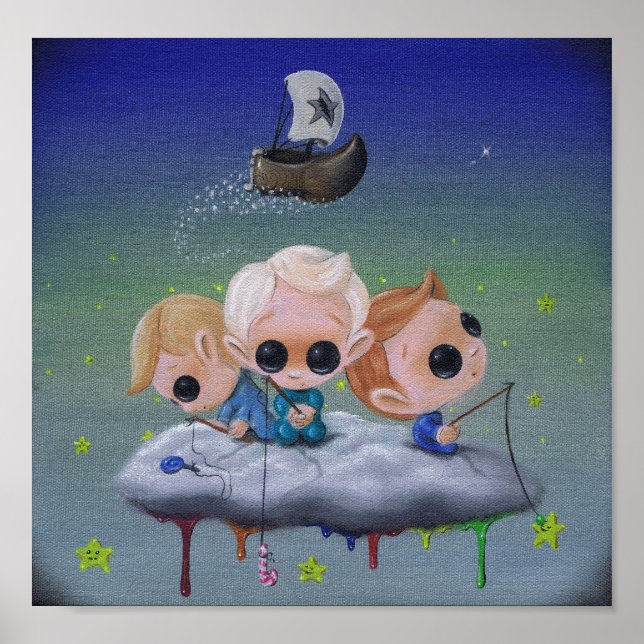 Poster daydream art print (Devant)