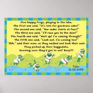 Poster de 5 grenouilles Hoppy 20 x 24 Matte Finish