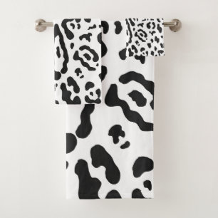 Poster de animal Cheetah Leopard noir et blanc
