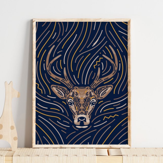 Poster de animal de cerfs de Zodiac | Impression d (Créateur téléchargé)