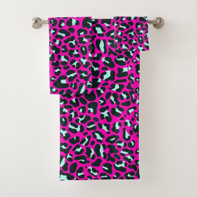 Poster de animal de Cheetah Leopard rose moderne (En situation)