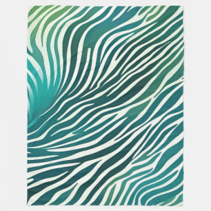 Poster de animal de couverture Turquoise vert Zebr