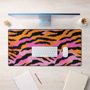 Poster de animal de peau de tigre rose et orange y