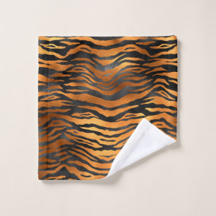 Poster de animal de rayures de tigre Brown noir gl
