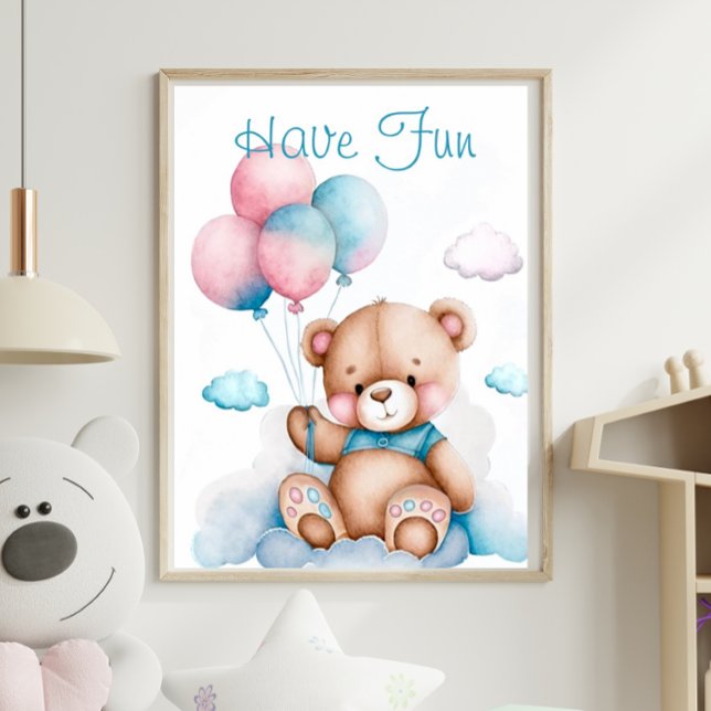 Poster de animal mignon Ours Teddy (Créateur téléchargé)