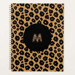 Poster de animal sauvage léopard + Monogramme