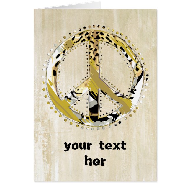 Poster de animal signe de paix I + votre backgr. & (Devant)