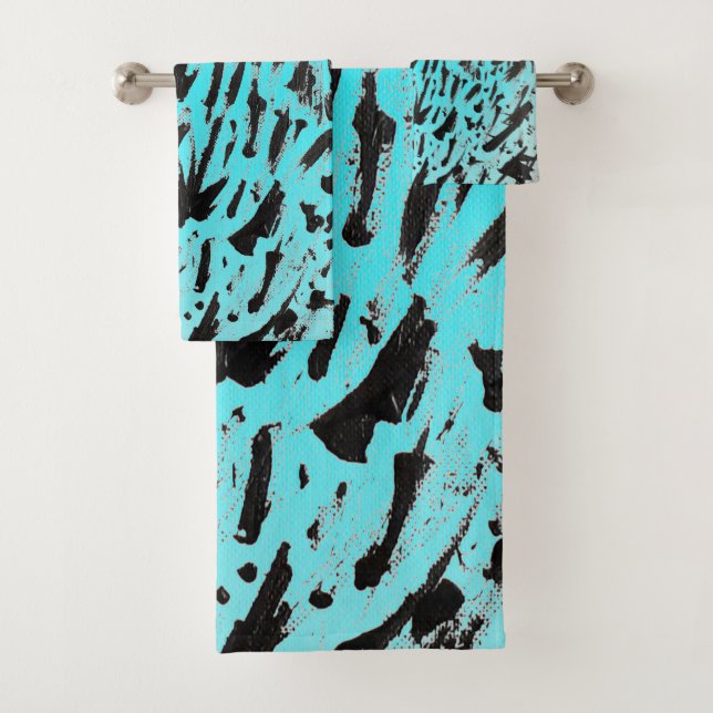 Poster de animal turquoise Abstrait (En situation)