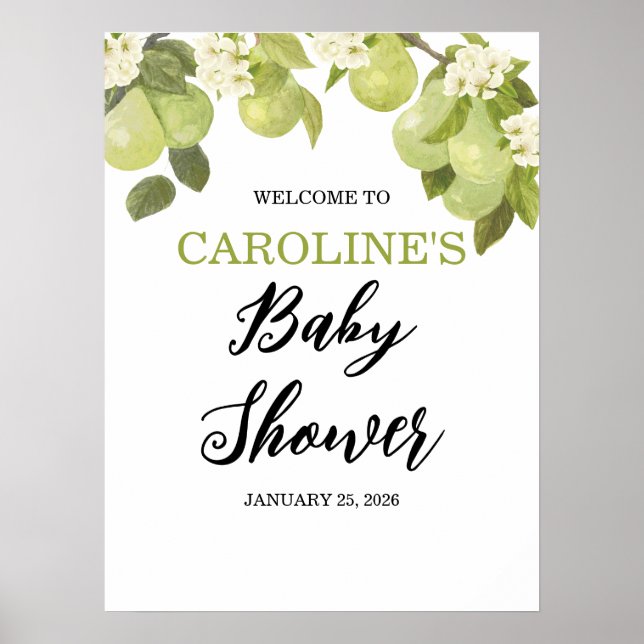 Poster de Baby shower de bienvenue de 18x2" Sweet  (Devant)