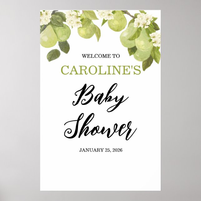 Poster de Baby shower de bienvenue de 20x3" Sweet  (Devant)