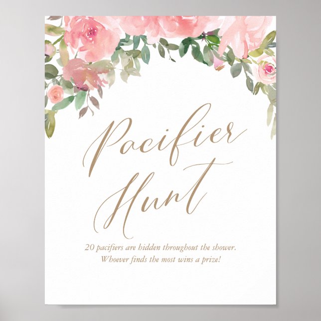 Poster de Baby shower de la chasse au Pacifique ro (Devant)